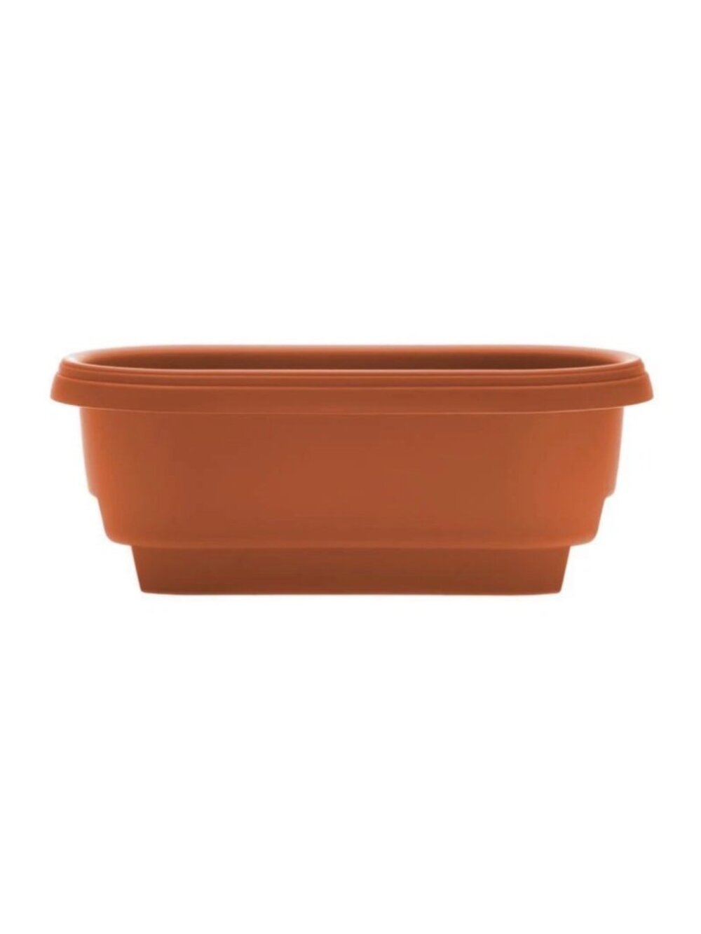Bloem Terra Cotta Oval Deck Rail Planter 24" Elevated Garden Box (Quantity 3) - Picture 8 of 16